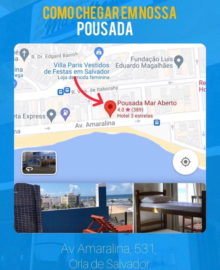 Pousada Mar Aberto Salvador de Bahía Exterior foto